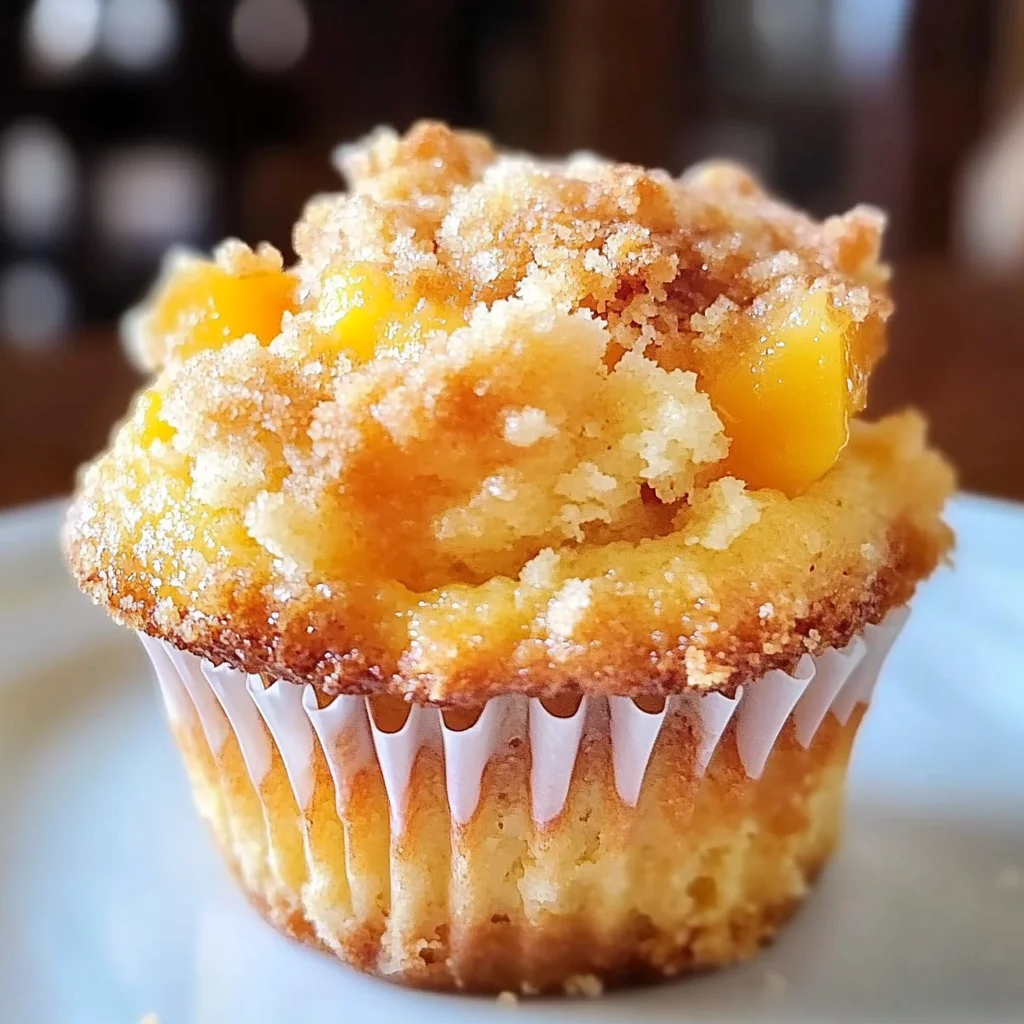 Peach Cobbler Muffins