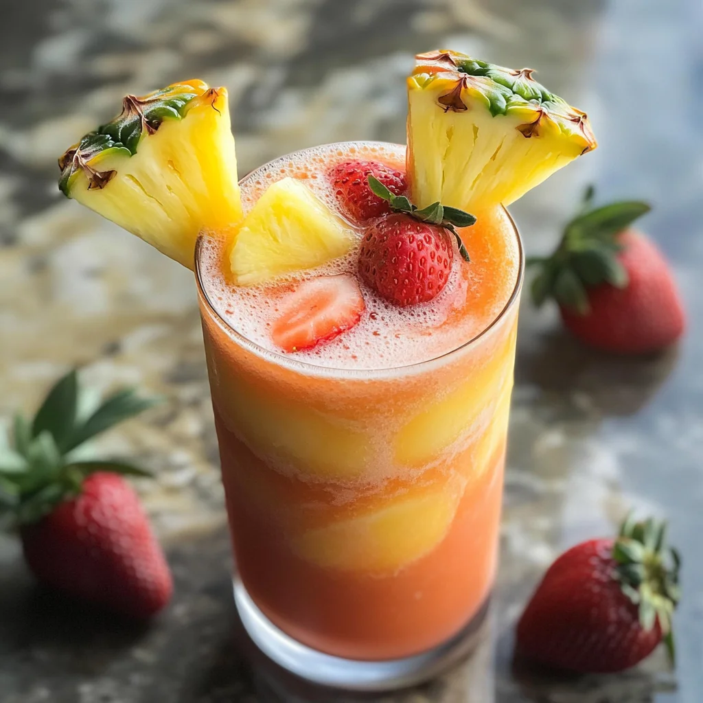 Pineapple Strawberry Agua Fresca