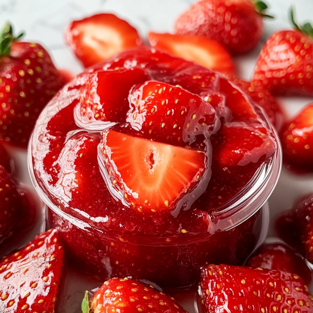 Quick Strawberry Sauce with Fresh Strawberries