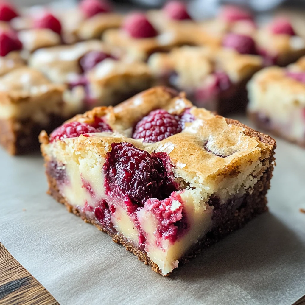 Raspberry White Chocolate Brownies (Blondies)