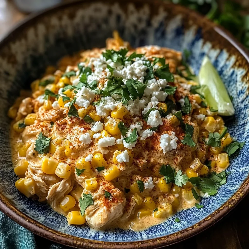 Slow Cooker Street Corn Chicken: Creamy, Zesty, and Effortless Dinner Magic