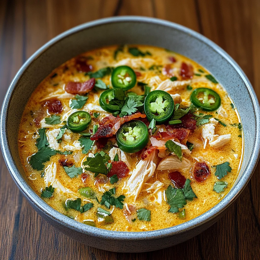 Spicy Jalapeño Popper Chicken Soup