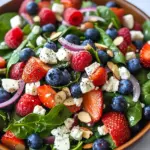 Spinach Berry Salad with Sweet Poppy Seed Dressing