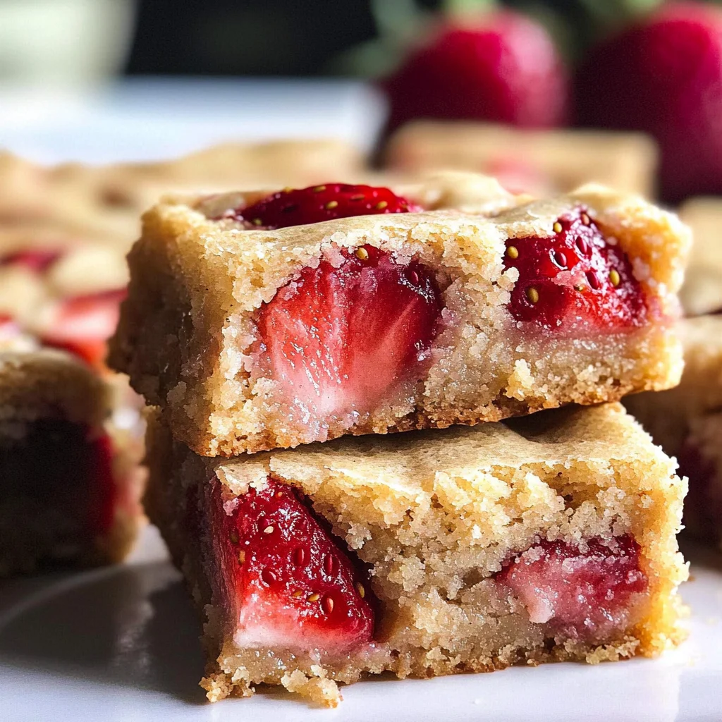 Strawberry Blondies {one bowl}