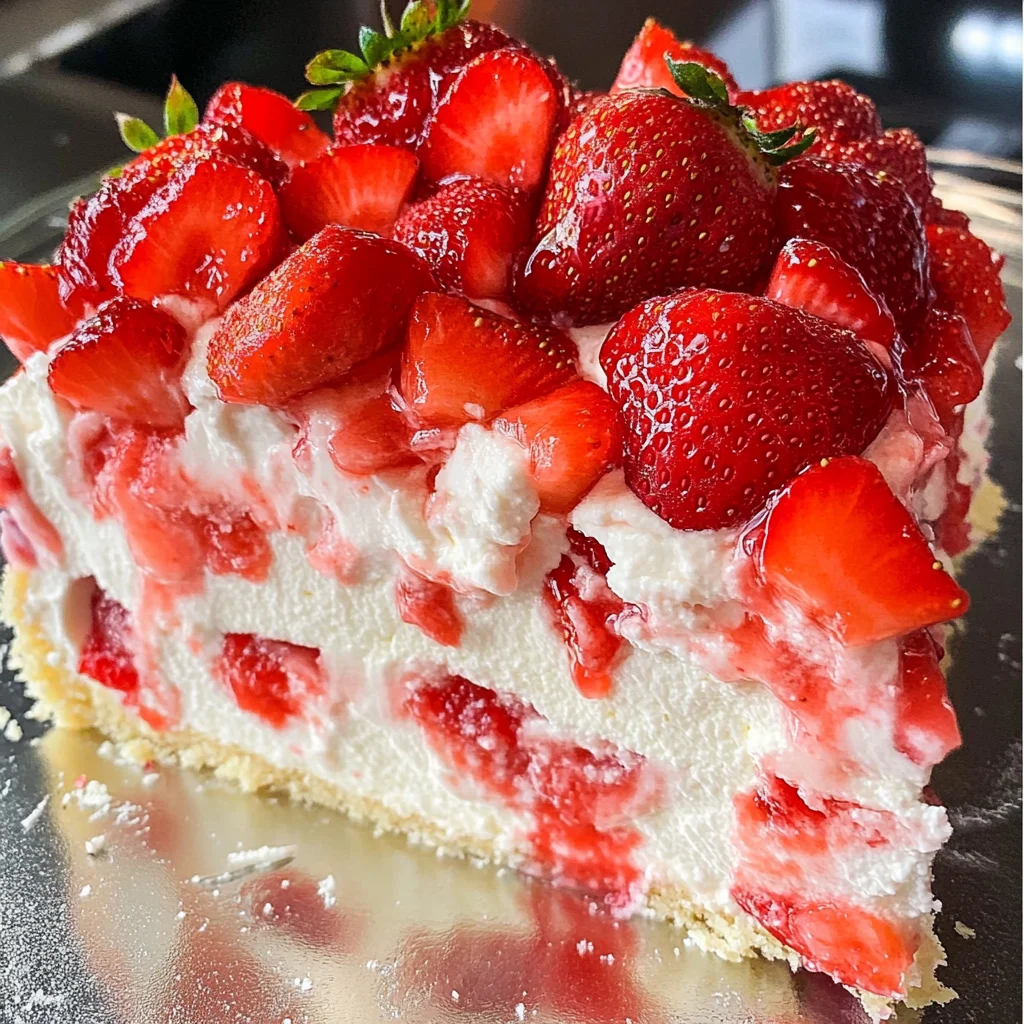 Strawberry Cheesecake Poke Cake