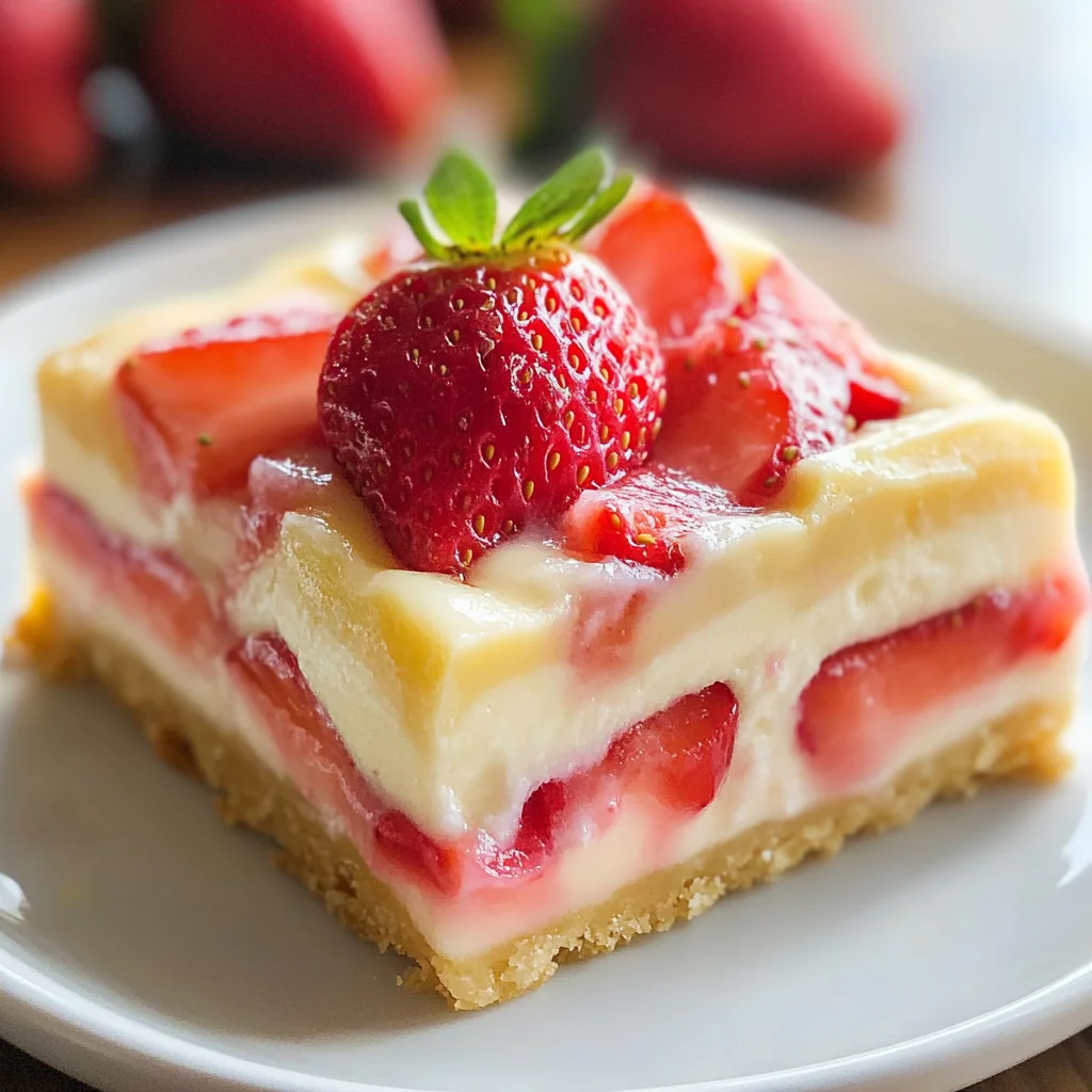 Strawberry Custard Bars