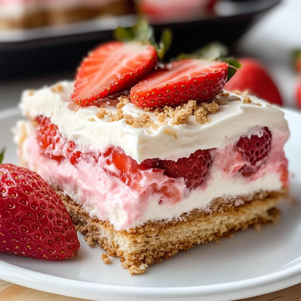 Strawberry Eclair Cake