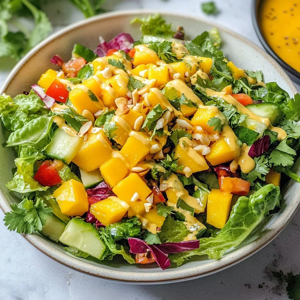 Tropical Salad with Mango Dressing