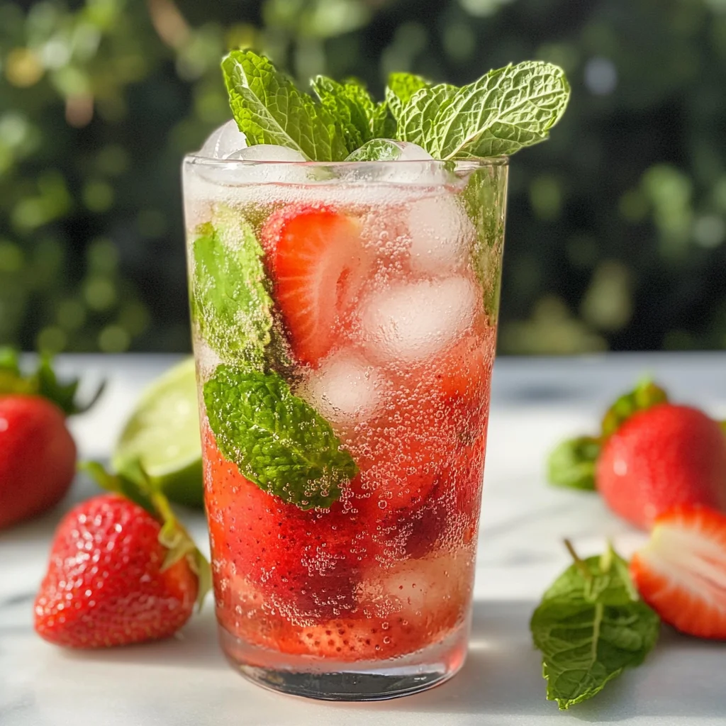 Virgin Strawberry Mojito (Mocktail)