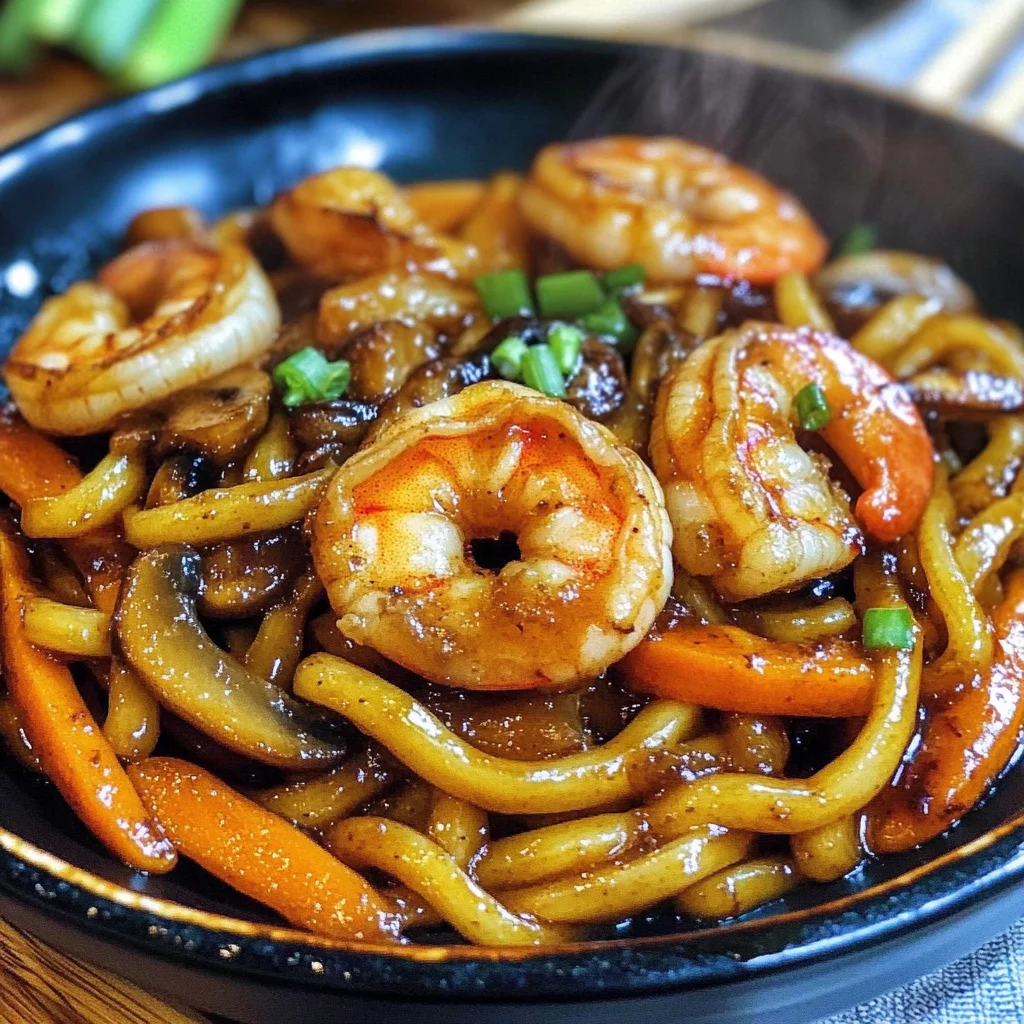 Yaki Udon with Shrimp