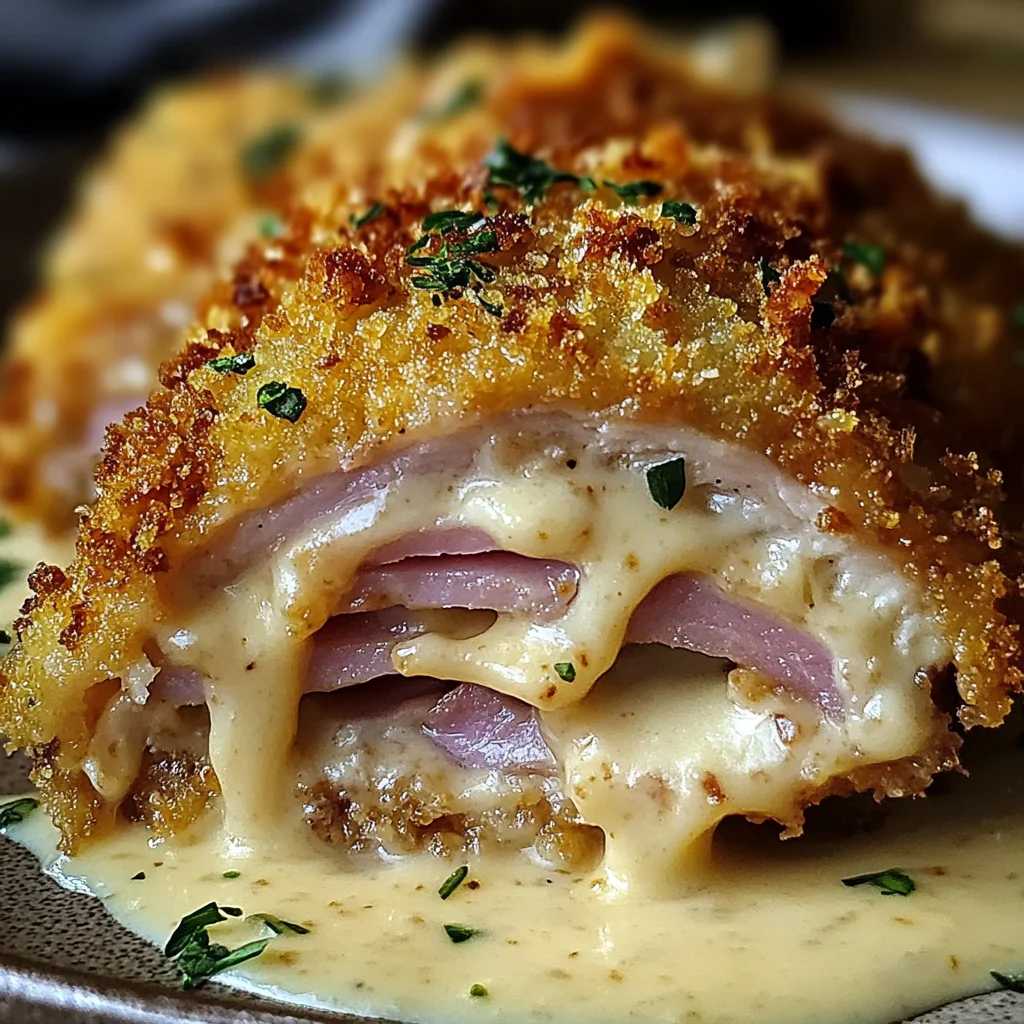 crispy creamy chicken cordon bleu