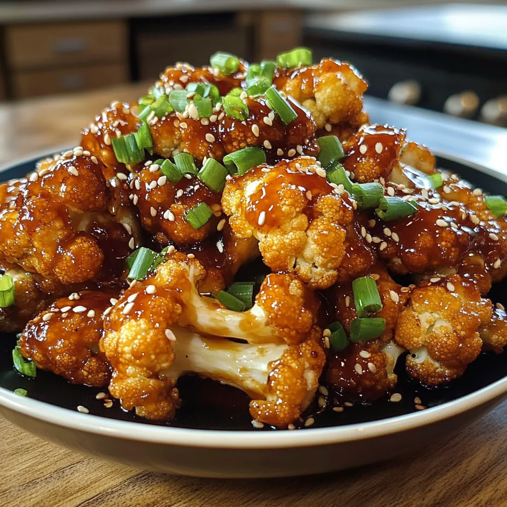 Amazing Sticky Honey Garlic Cauliflower in 5 Steps