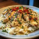 Chicken Scampi with Garlic Parmesan Rice