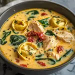 Creamy Tuscan Chicken Tortellini Soup Recipe