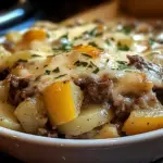 Crockpot Cheesesteak Potato Casserole Recipe