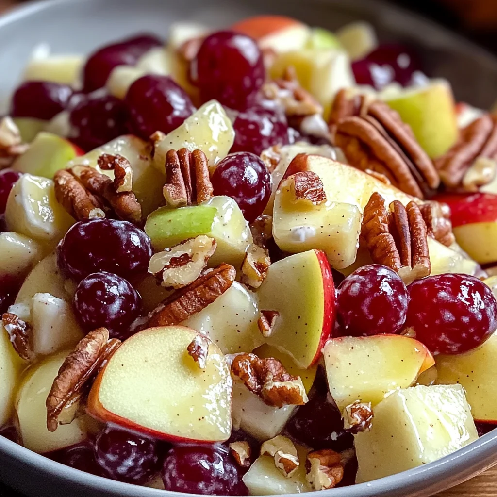 Delicious Apple Salad with Grapes, Pecans, & Cranberries Recipe