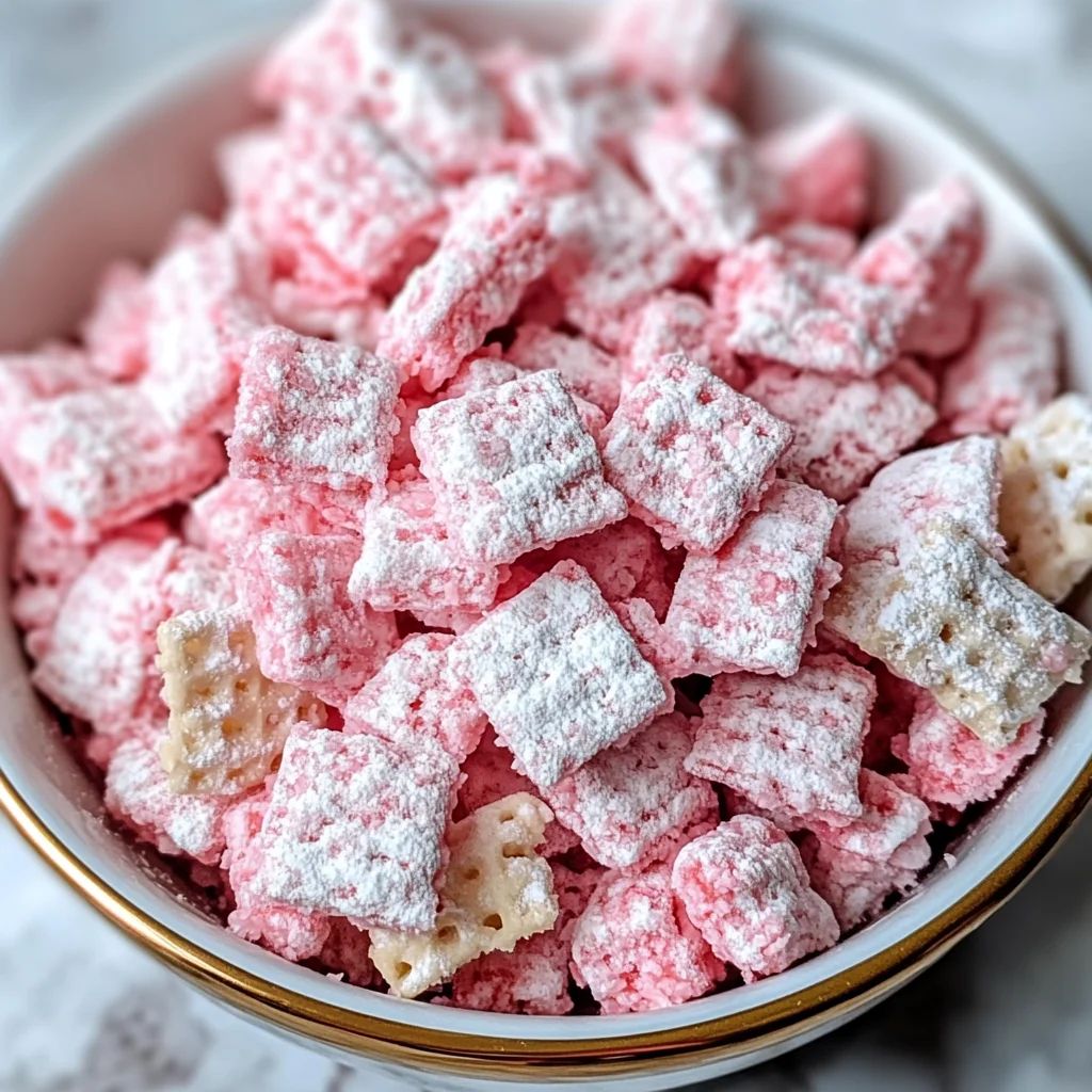 Fluffy Strawberry Shortcake Puppy Chow