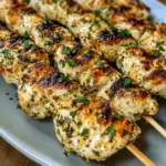 Grilled Ranch Garlic Parmesan Chicken Skewers