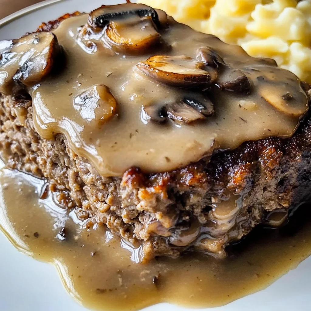 Meatloaf with Mushroom Gravy
