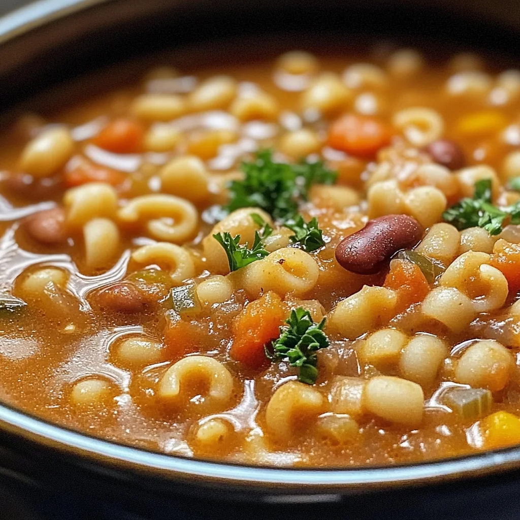 Slow Cooker Pasta E Fagioli Soup Recipe