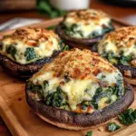 Spinach Cheese Stuffed Portobello Mushrooms