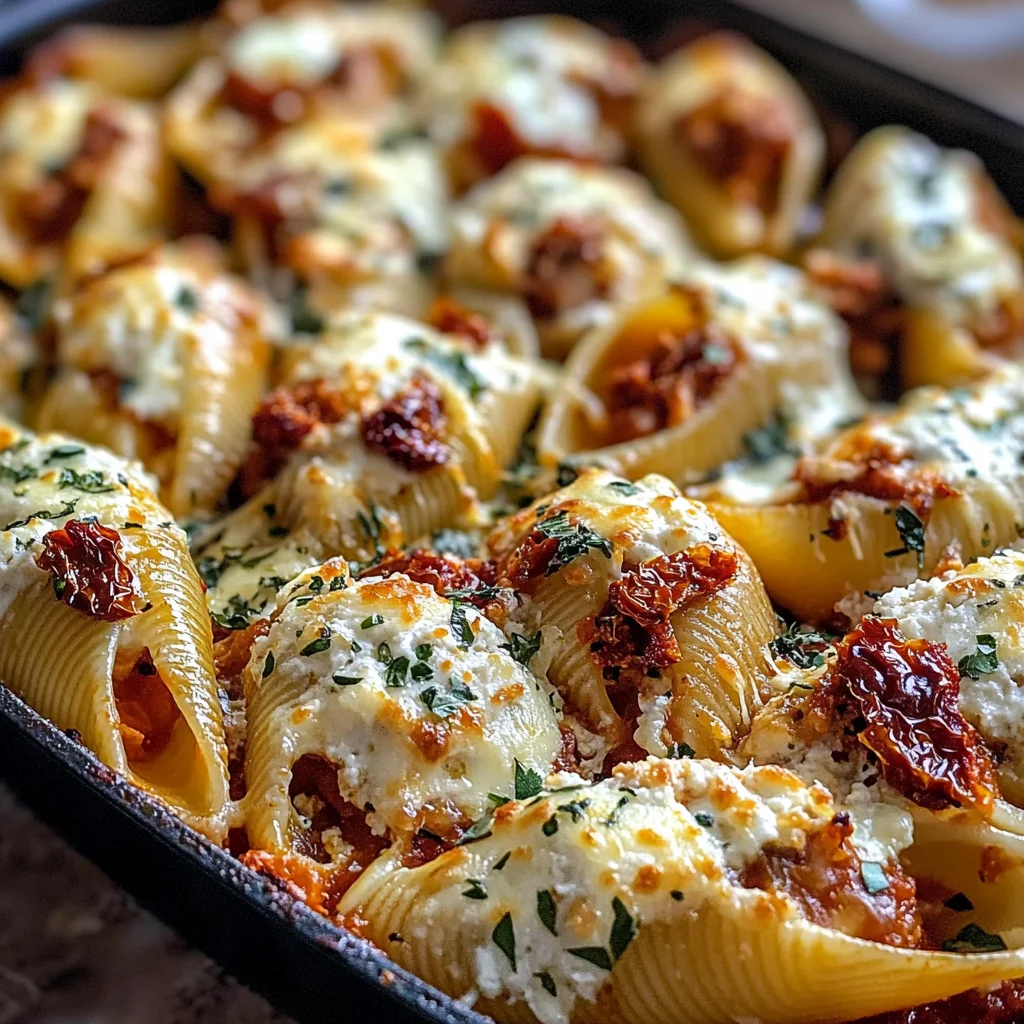 Sun-Dried Tomato and Ricotta Stuffed Shells