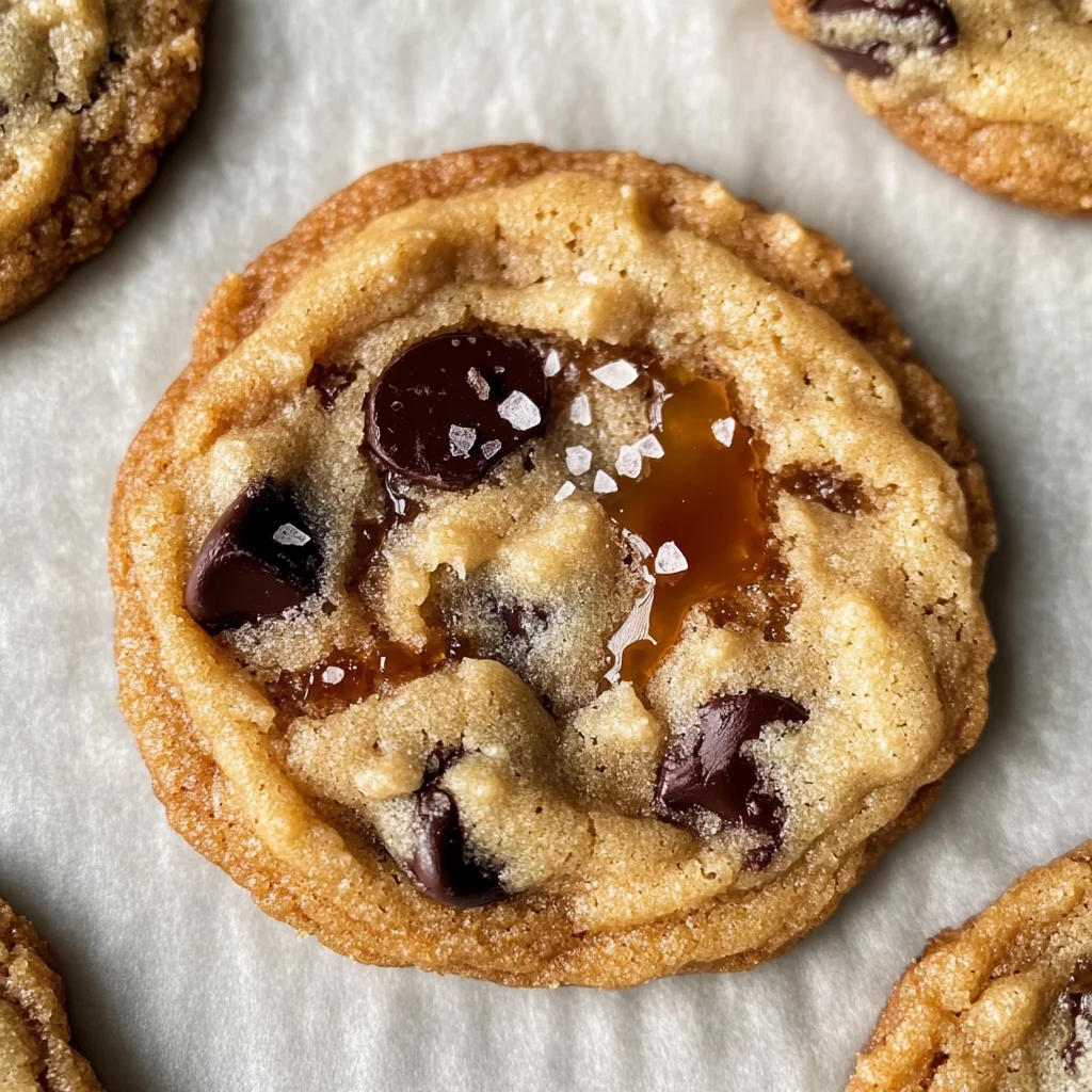 The Best Chewy Salted Caramel Chocolate Chip Cookies