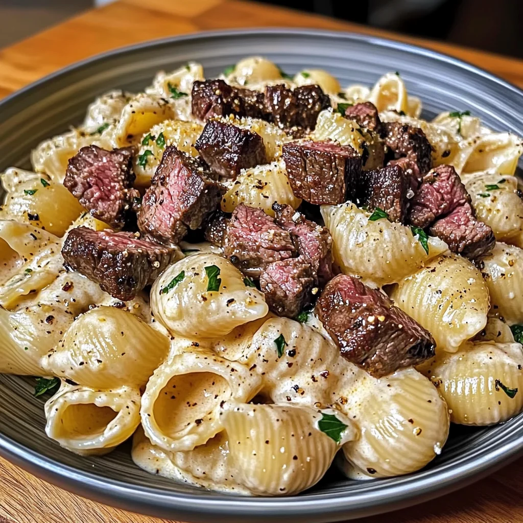Zesty Ranch Shells with Steak Tips